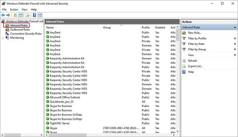 Check the Firewall Settings