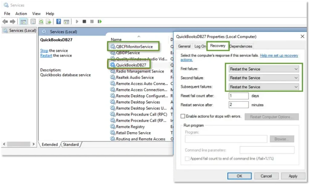 QuickBooks Services - Recovery