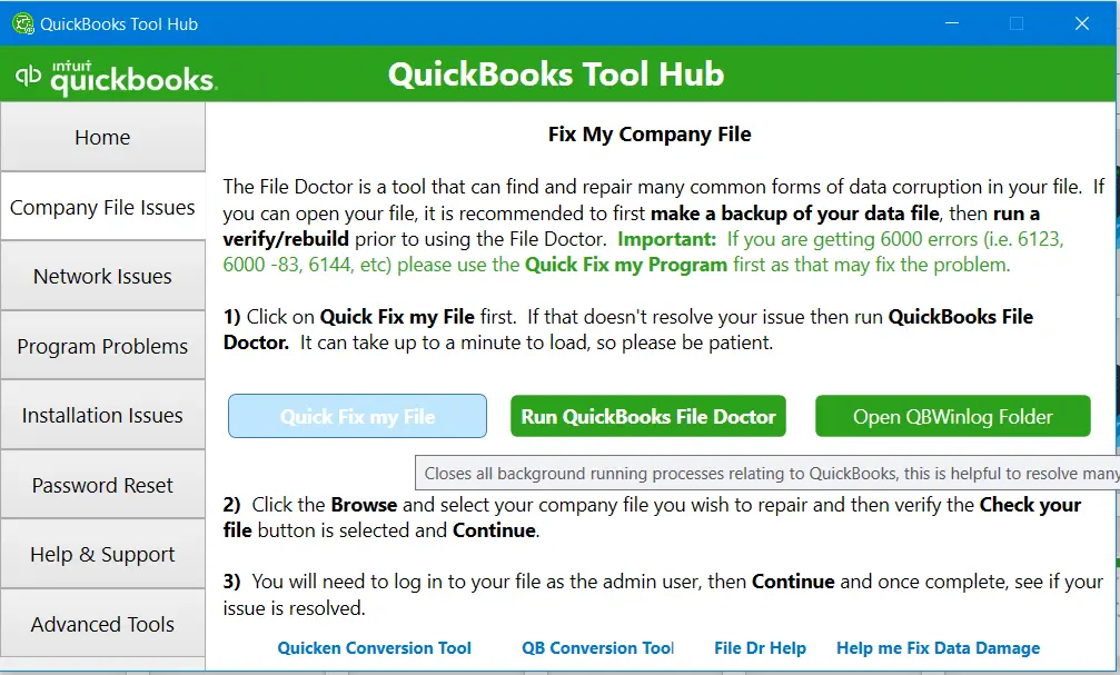 QuickBooks Tool Hub