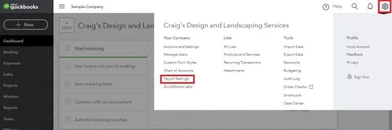 Payroll Setting