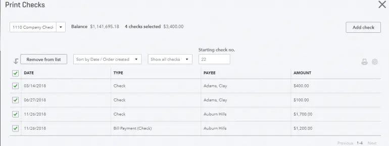 Print Checks