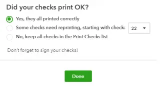 did you check print ok