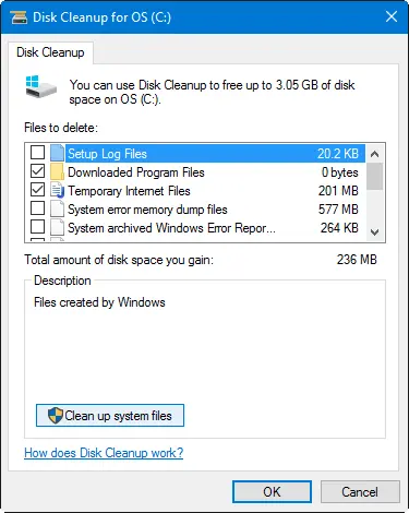Use the Disk Cleanup Tool to Remove Any Remaining Files
