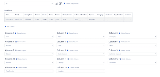 customize the columns
