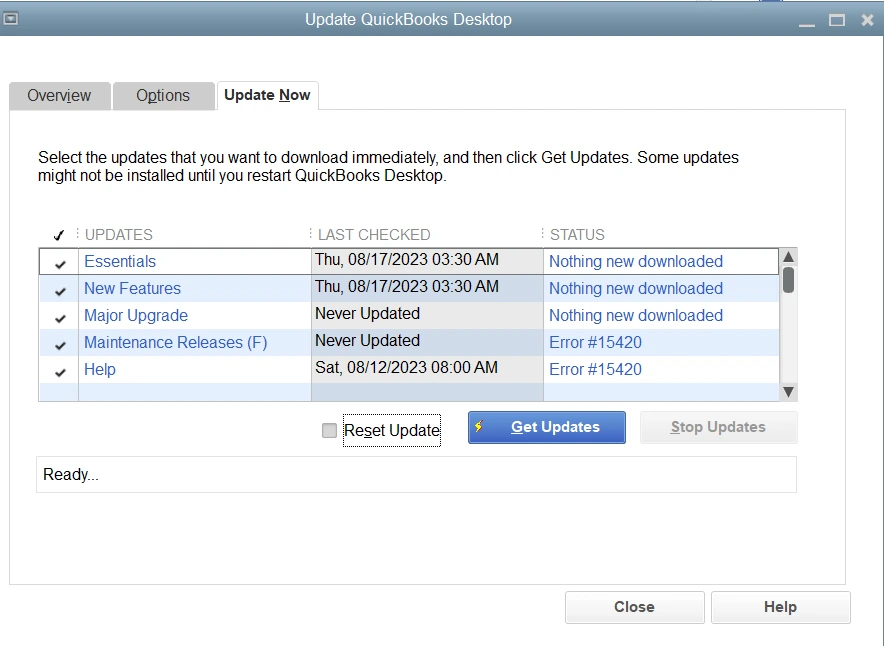 Get QuickBooks Updates