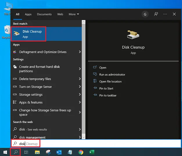 disk cleanup