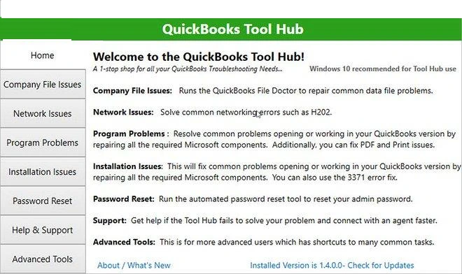 QuickBooks Tool Hub