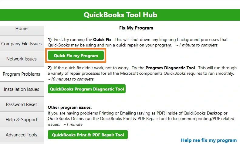 QuickBooks Tool Hub