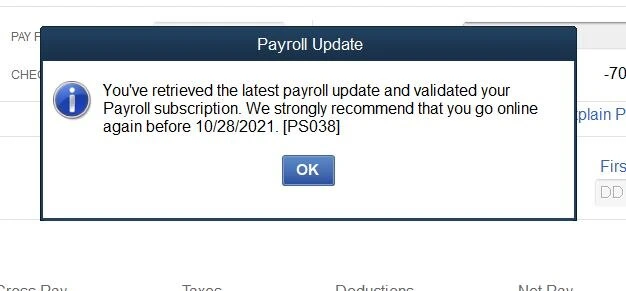 QuickBooks Error PS038