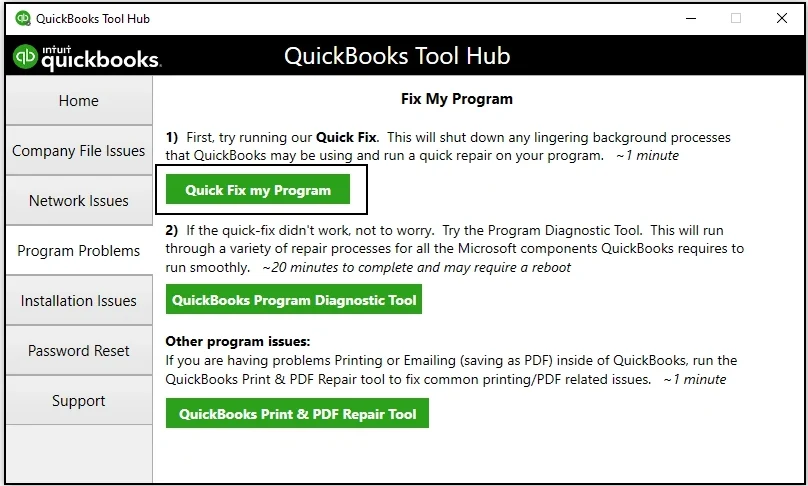 QuickBooks Tool Hub