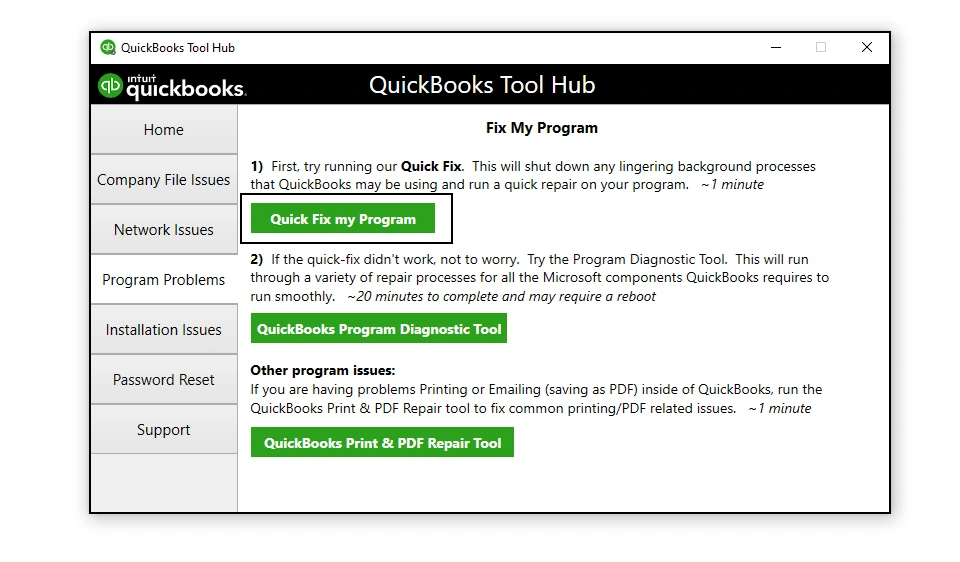 QuickBooks Tool Hub
