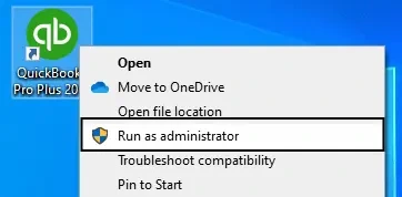 Run QB as an Administrator