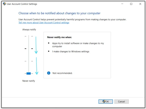 User Account Control Setting