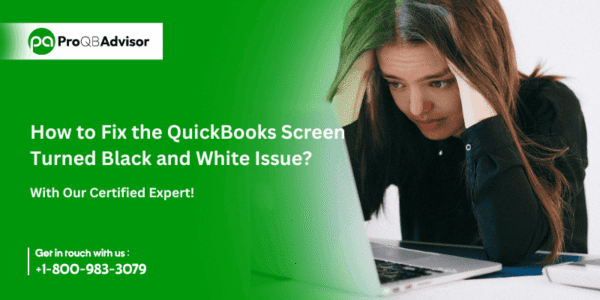 QuickBooks Screen Turned Black and White Issue